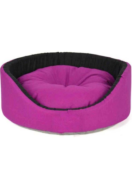Luxury Butterfly Kedi ve Köpek Simit Yatağı Mor 43X15 cm 1 Adet