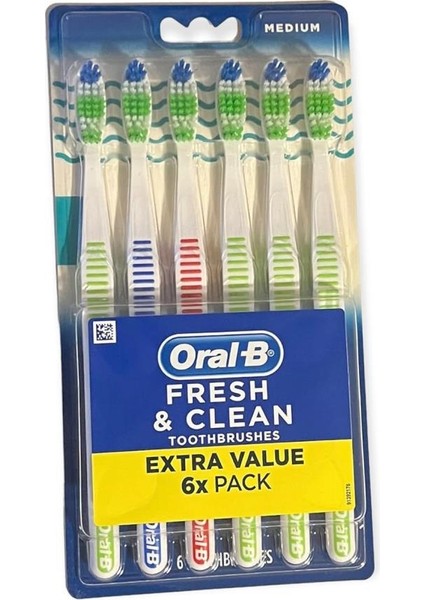 Fresh And Clean Diş Fırçası Asorti Orta 6lı