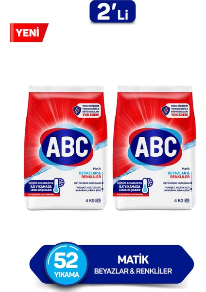 Matik Beyazlar & Renkliler 4 kg x 2