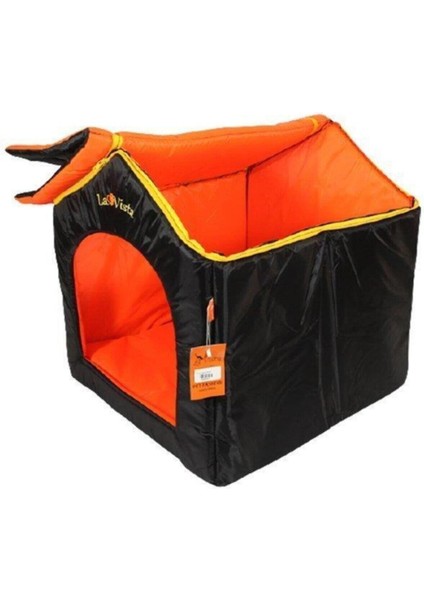 Luxury La Vista Dış Mekan Kedi ve Köpek Kulübesi Siyah 50-55-52CM 1 Adet