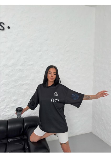 Golf Gtı Baskılı Oversize Unisex T-Shirt fırsatları