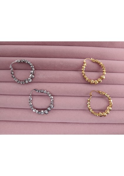 Halka Küpe Top Detaylı Gold fiyatları