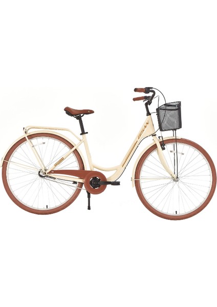 Sorrento-S Şehir Bisikleti 44 cm V 28 Jant 7 Vites Krem Gold