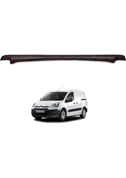 Citroen Berlingo Arka Tampon Eşiği - Mat Siyah | 2008-2018 Arası modelleri