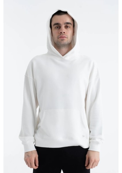 Basic Pamuklu Kapüşonlu Sweatshirt