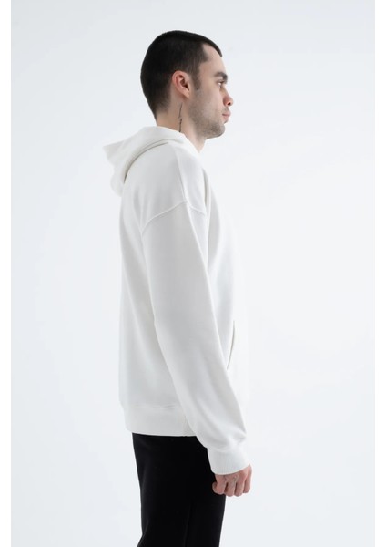 Basic Pamuklu Kapüşonlu Sweatshirt