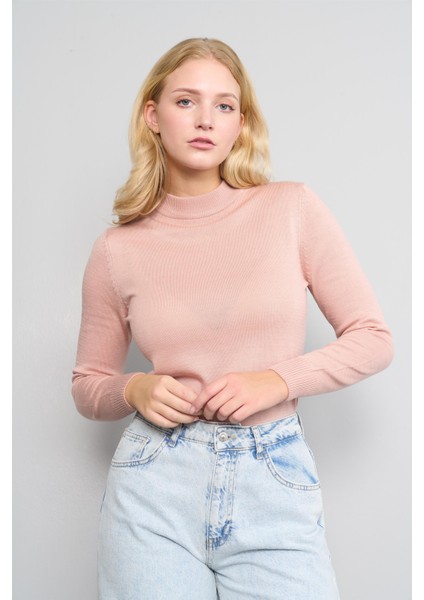 Miyamira 2254 Dik Yaka Pudra Triko