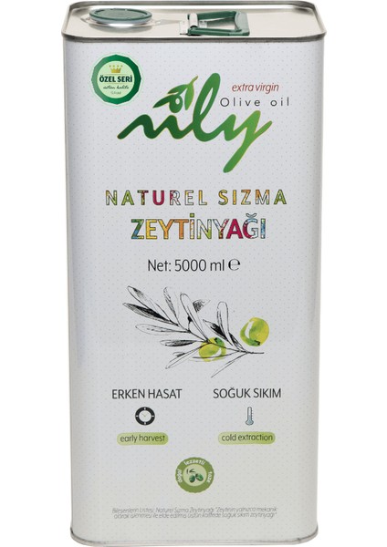 Özel Seri Soğuk Sıkım Naturel Sızma Zeytinyağı (5L)