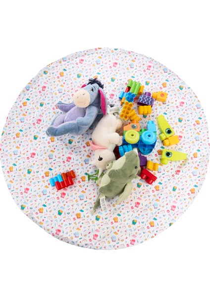 Bebek, Çocuk Oyuncak Bohçası, Bebek Oyun Halısı, Çift Taraflı, 90 cm modelleri