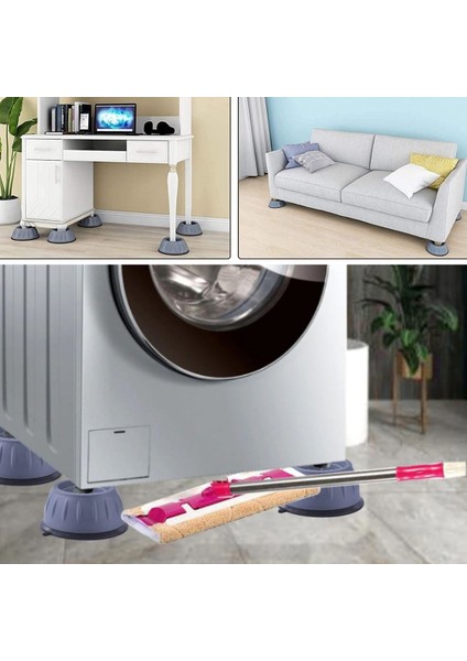 Çamaşır Makinesi Sarsıntı Titreşim Ses Önleyici Kaydırmaz Ayak 4lü Set (4767) - Lisinya