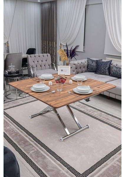 Home Üst Tabla Mdf Urartu Oval Köşe Alt Ayak Krom