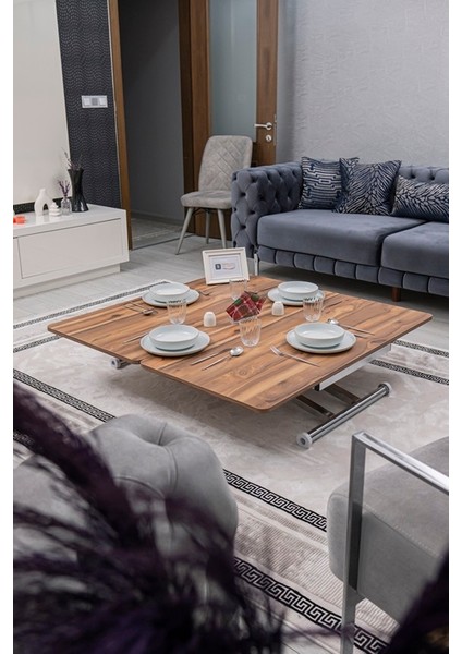 Home Üst Tabla Mdf Urartu Oval Köşe Alt Ayak Krom