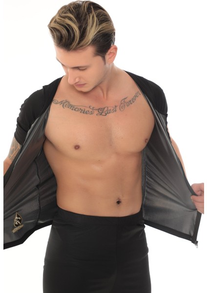 Sauna Suit Erkek Termal Takım Fermuarlı Model Termal Içlik
