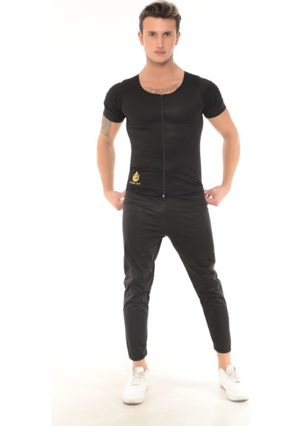 Sauna Suit Erkek Termal Takım Fermuarlı Model Termal Içlik