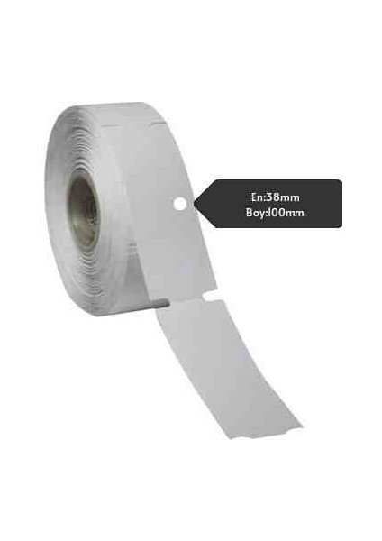 38MMX100MM Termal Karton Raf Etiketi Barkodistan
