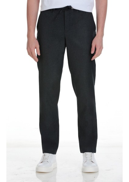 Lacivert Dinamik Fit Yandan Cepli Jogger Pantolon
