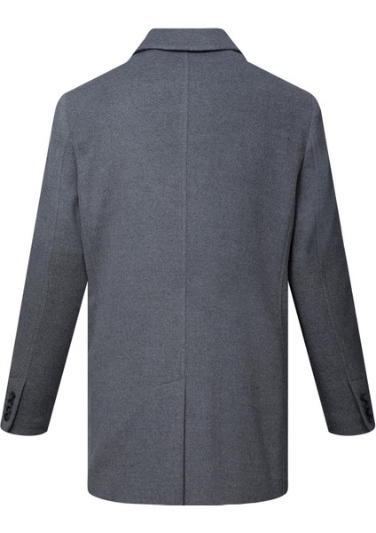 Gri Regular Fit Bebe Yaka Yünlü Kaşe Palto modelleri