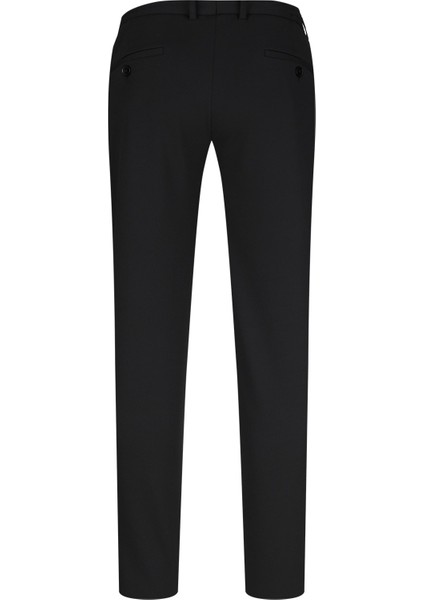 Siyah Rahat Kesim Yandan Cepli Jogger Pantolon