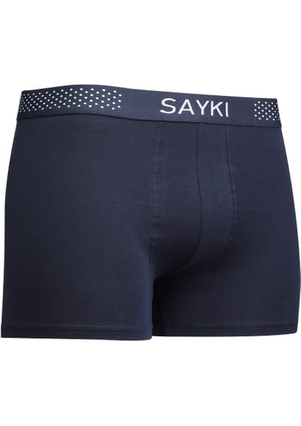 Lacivert Pamuklu Boxer