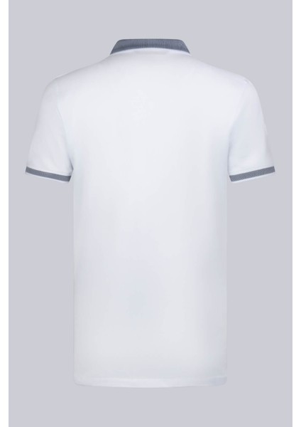 Beyaz Regular Fit 100% Pamuklu Polo Yaka Tişört fiyatları