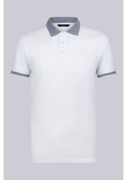 Beyaz Regular Fit 100% Pamuklu Polo Yaka Tişört modelleri