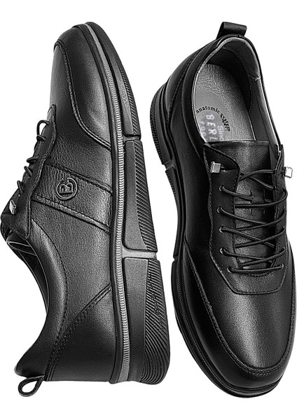 Kafkaslar Deri Ortopedik Lastikli Spor Model Günlük Erkek Ayakkabı modelleri