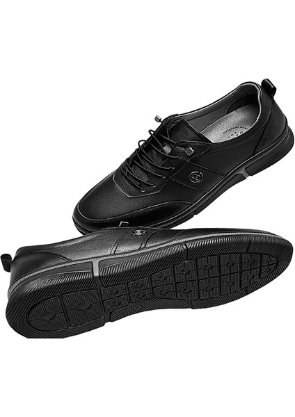 Kafkaslar Deri Ortopedik Lastikli Spor Model Günlük Erkek Ayakkabı fırsatları