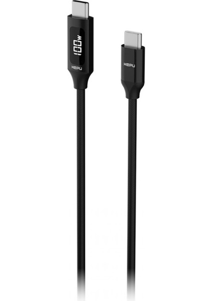 CL200 100W 5A Pd Şarj Kablosu 200 cm LED Güç Göstergeli Hızlı Şarj ve Data Kablosu 480MPS Type-C To Type-C Pd 3.0 Pps