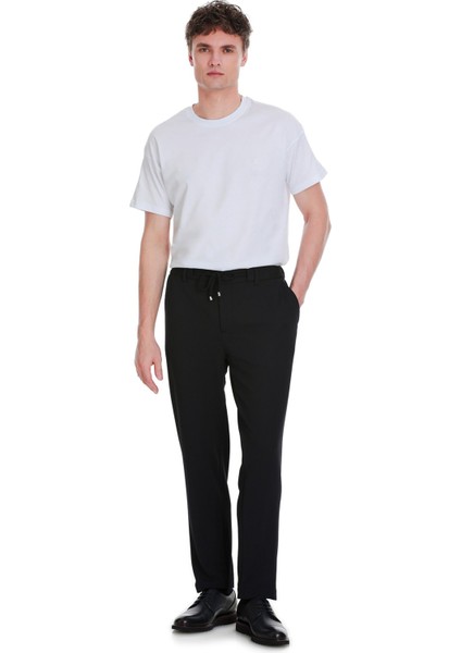 Lacivert Dinamik Fit Yandan Cepli Jogger Pantolon