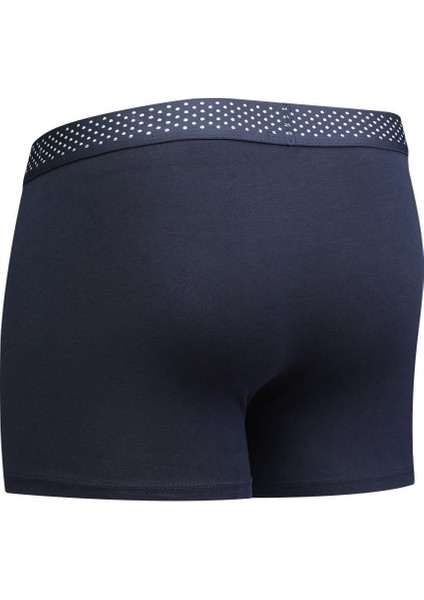 Lacivert Pamuklu Boxer