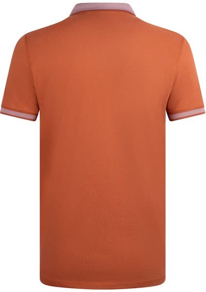 Kiremit Regular Fit 100% Pamuklu Polo Yaka Tişört
