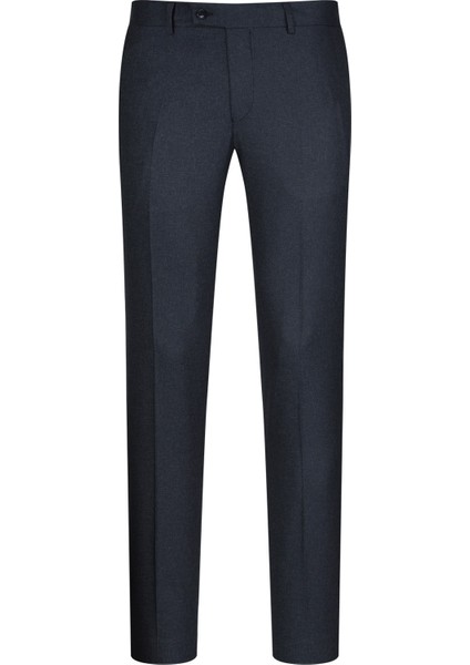 Lacivert Regular Fit Yandan Cepli Kumaş Pantolon