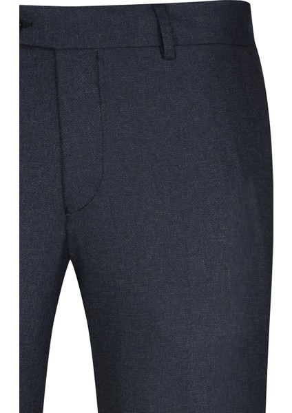 Lacivert Regular Fit Yandan Cepli Kumaş Pantolon