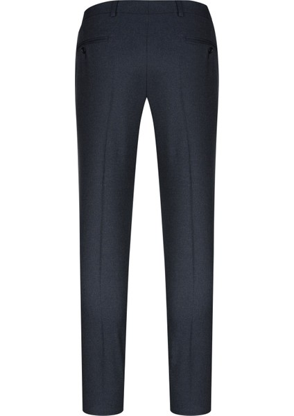 Lacivert Regular Fit Yandan Cepli Kumaş Pantolon