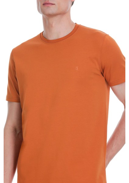 Tarçın Regular Fit Bisiklet Yaka Pamuklu Tişört fırsatları