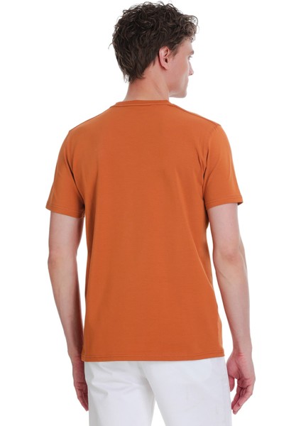 Tarçın Regular Fit Bisiklet Yaka Pamuklu Tişört indirimleri