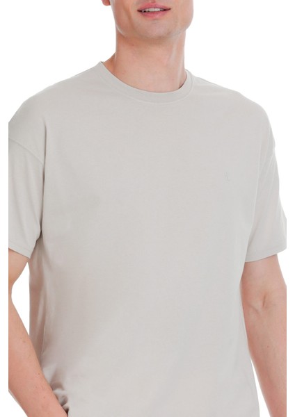 Taş Regular Fit 100% Pamuk Bisiklet Yaka Oversize Tişört