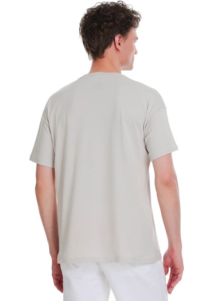 Taş Regular Fit 100% Pamuk Bisiklet Yaka Oversize Tişört
