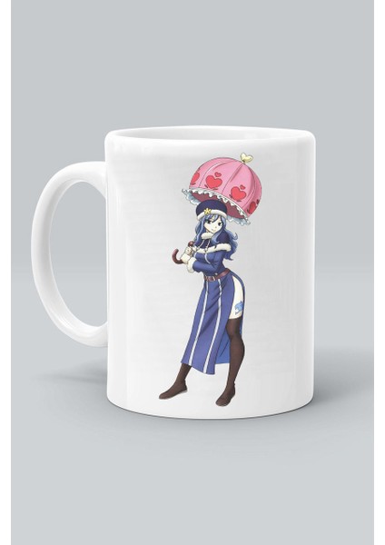 Juvia Lockser Karakter Anime Fairy Tail Baskılı Klasik Beyaz Kupa Bardak