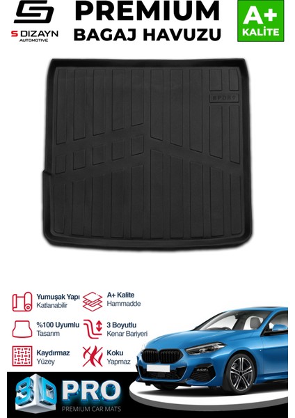 Bmw 2 Serisi F44 Üst Bagaj 3D Pro Bagaj Havuzu 2019 Üzeri A+ Kalite