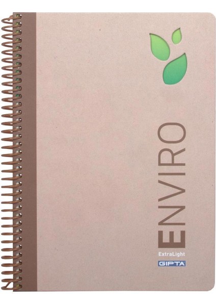 1793 Enviro Spiralli Defter 17 x 24 cm 100 Yaprak Çizgili Karton Kapak - Kraft