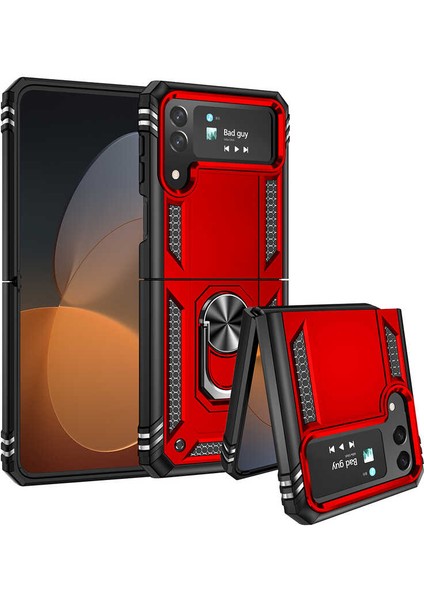 Galaxy Z Flip 4 Kılıf Fygs Vega Kapak-Kırmızı fiyatları