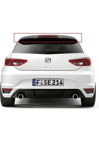 Seat Leon Mk3 5f - Plastik Parlak Siyah Boyalı Spoiler 2012-2020