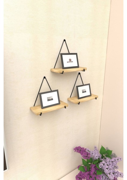 3 Lü Gerçek Masif Ahşap Dekoratif Raf Balkon Tanzim Çiçeklik fırsatları