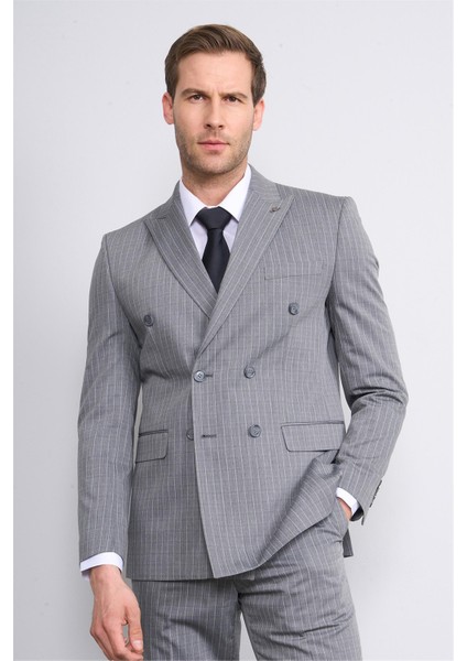 Kagi Füme Erkek Pamuk Polyester Sorento Kruvaze Takım