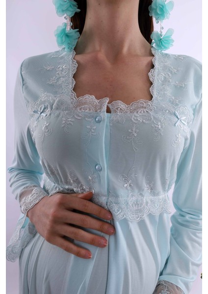 Turkuaz Hamile Lohusa Gecelik BYL224042 fırsatları