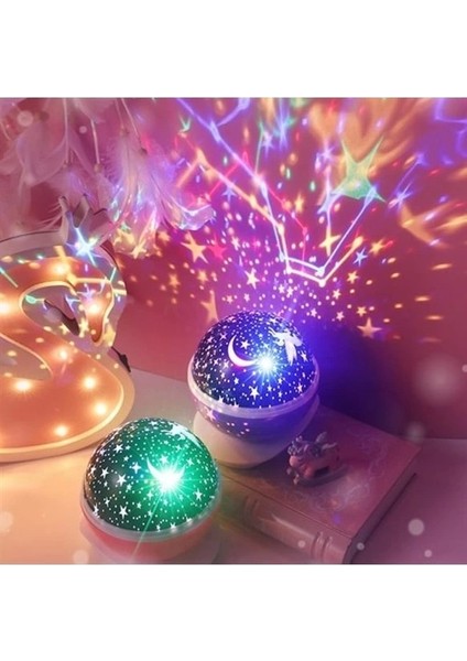 Star Master Star Lightning Renkli Yıldızlı Gökyüzü Projeksiyon Gece Lambası