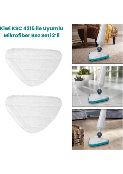 Kiwi Ksc 4215 Buharlı Temizleyici ile Uyumlu Mop Bezi 2 'li fırsatları