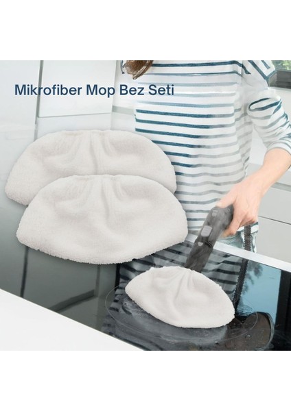 Karcher Sc2, Sc3, Sc4, Sc5 ile Uyumlu Mikrofiber Bez Seti 2'li modelleri