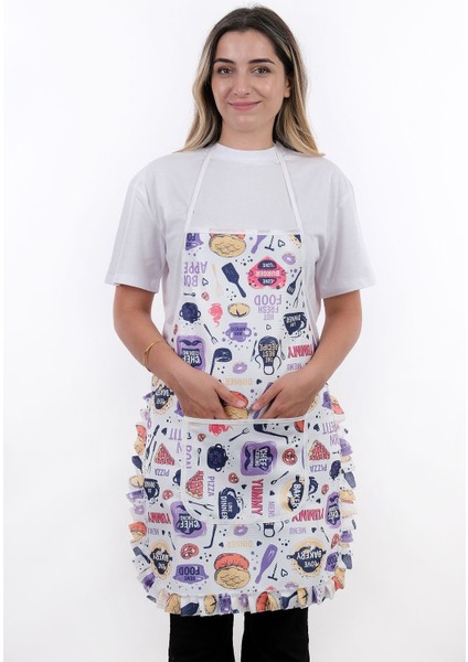 Jarse Frilly Sıvı Geçirmez Su Geçirmez Mutfak Önlüğü